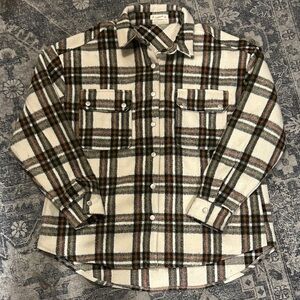 Magnolia Plaid Flannel in Black, Brown, and Cream shacket